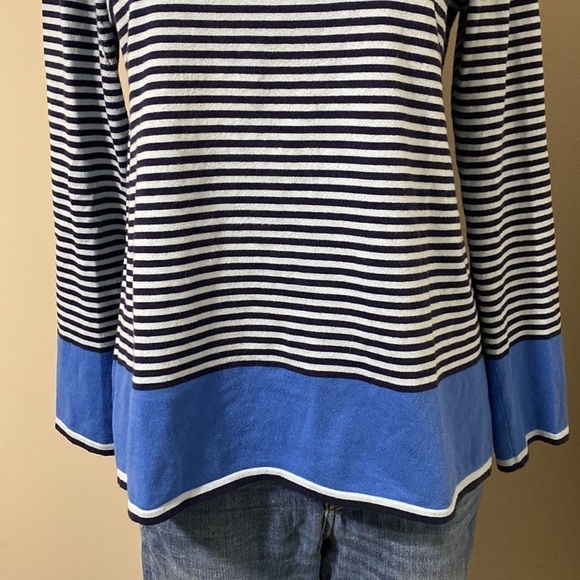 Tuckernuck STS Sail To Sable Sweater Dark Blue Striped Knit Pullover Top Size L - Picture 3 of 8